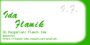 ida flamik business card